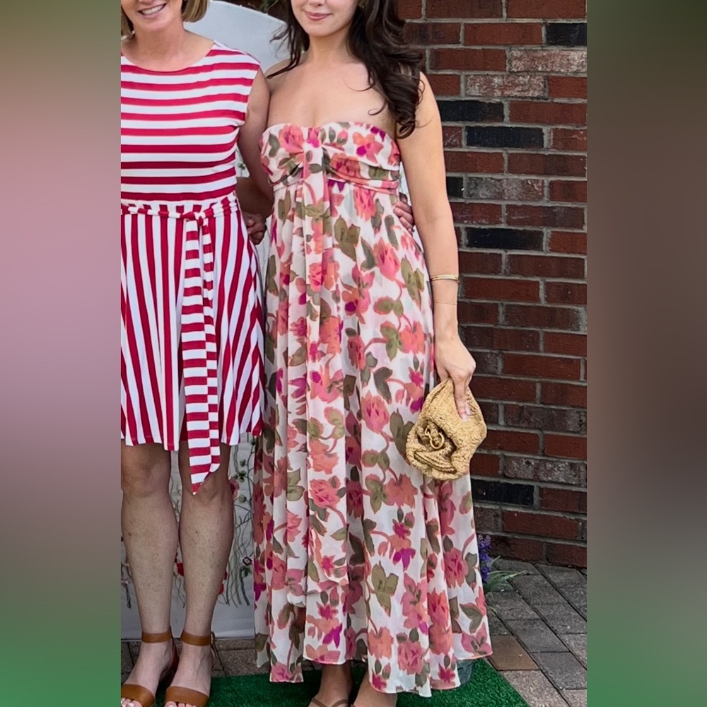 REVOLVE Floral Strapless Sundress for Weddings